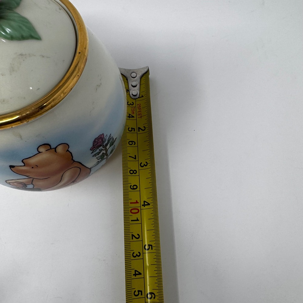 Lenox Disney Classic Pooh Honey Pot Fine Ivory China with Bee Dipper Gold Trim - Picture 5 of 13